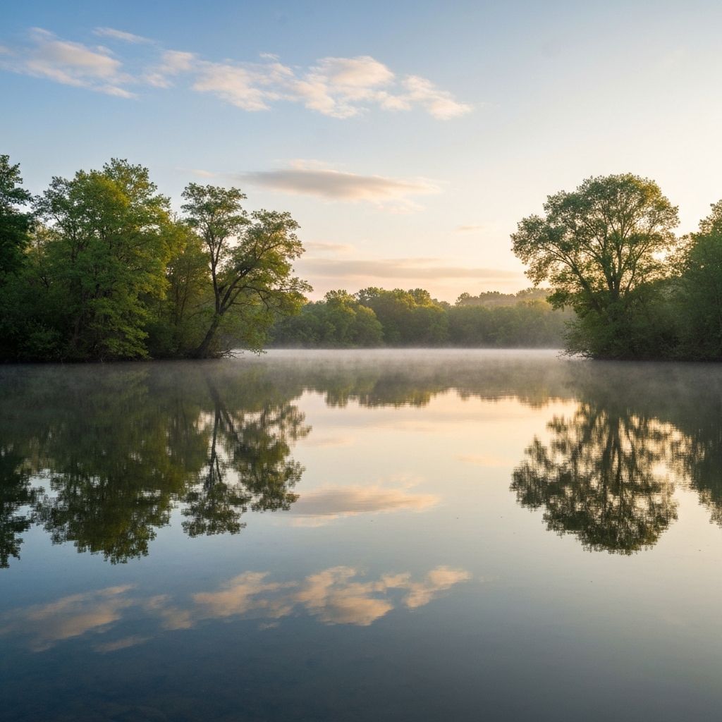 Ruhige Naturszene mit Pflanzen