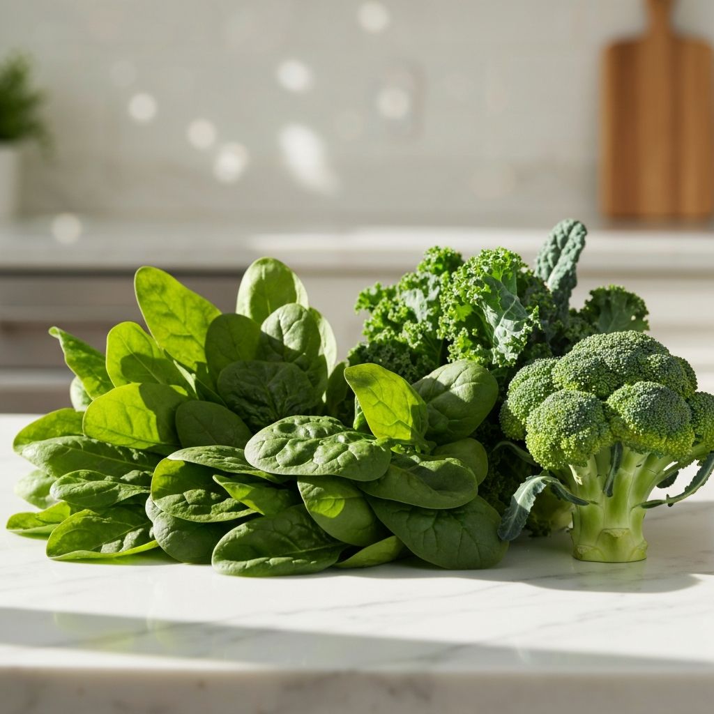 Frisches grünes Gemüse auf einem Marktstand